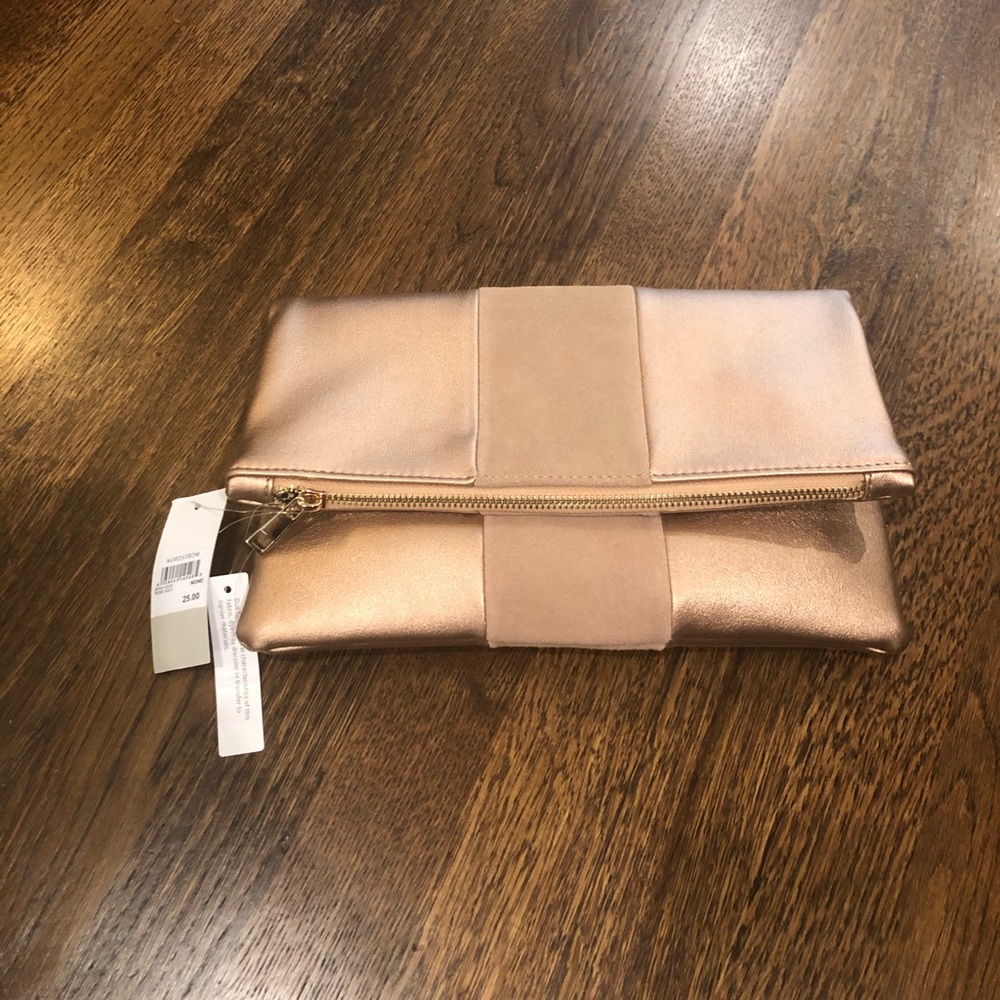 BP rose gold clutch - new with tags